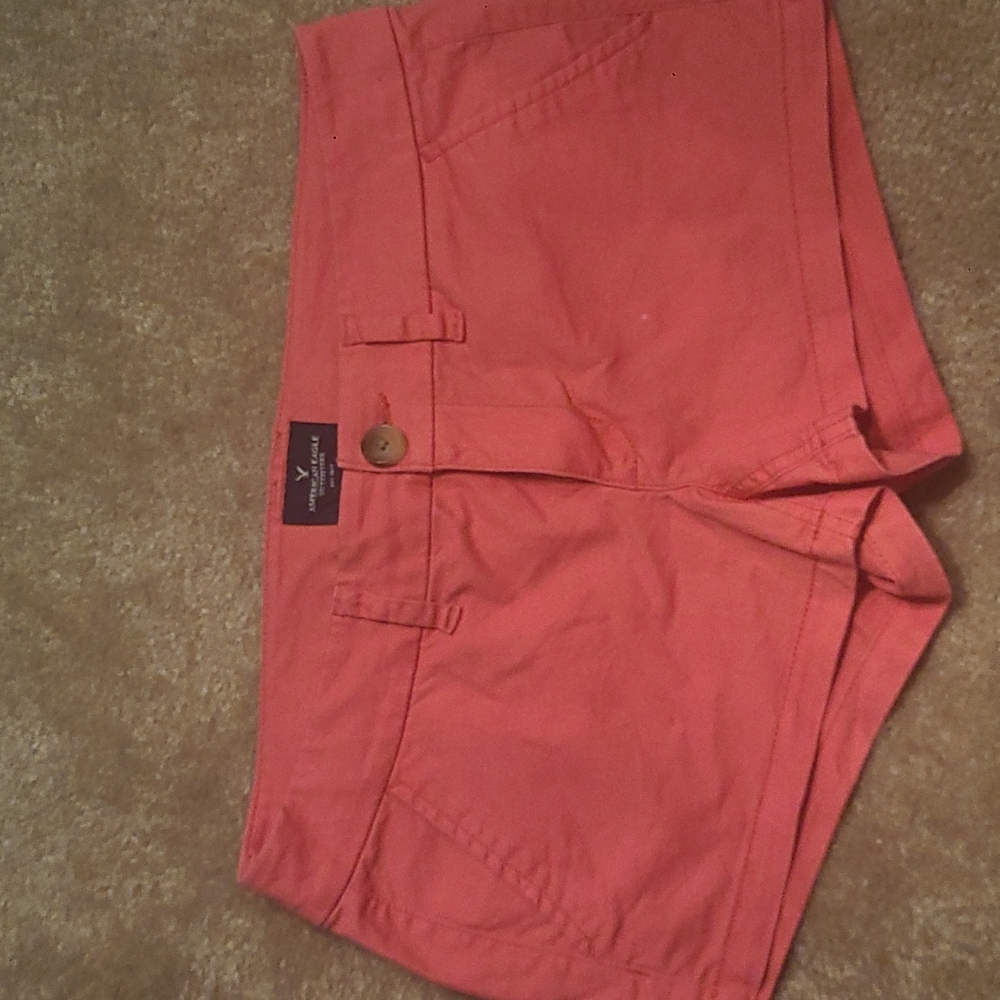 American Eagle Outfitter coral shortie cotton shorts